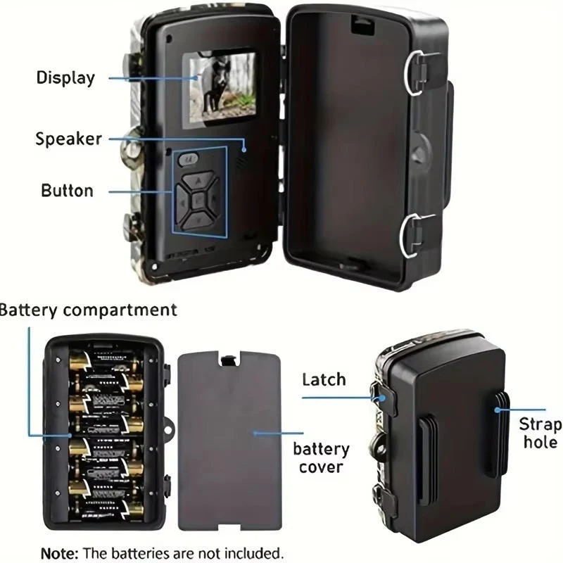 Night Vision Outdoor Wildlife Camera for Animals, Infrared, Motion Detection, Waterproof, Ideal for Nature Observation