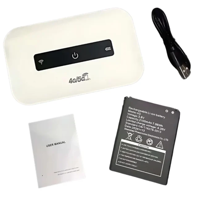 Portable 4G LTE Wi-Fi Hotspot | Connects Up to 10 Devices, Rechargeable Battery & Ideal for Travel and Remote Work