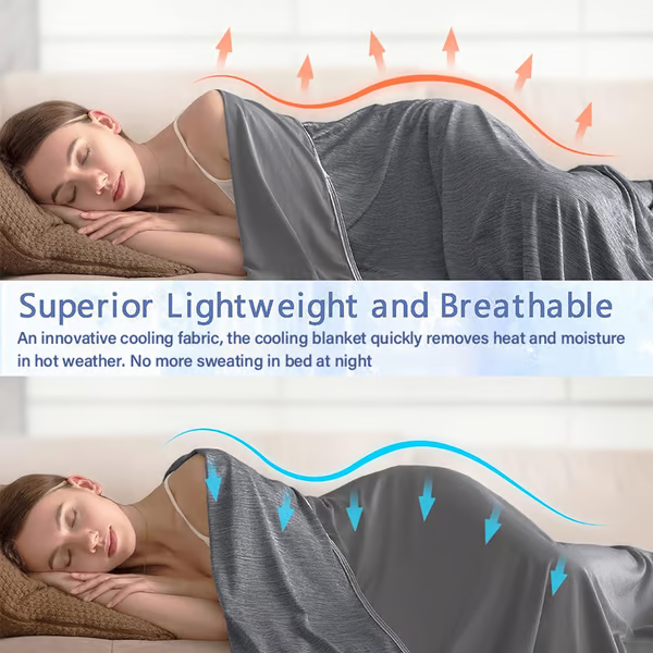 Summer Cooling Blanket | Dual-Sided, Lightweight & Breathable for Hot Summer Nights