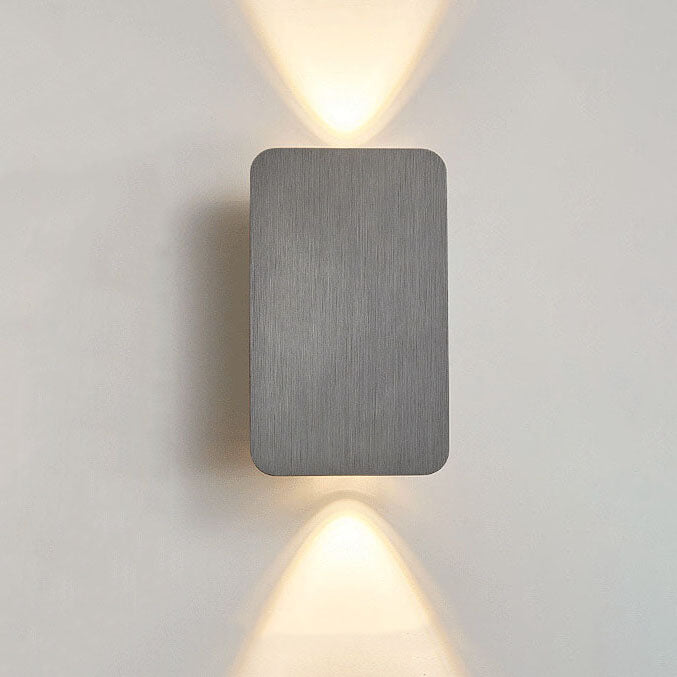 LED Wall Sconce Light Fixture - Nordic Minimalist Aluminum Rectangular 2-Light Panel for Modern Home Decor & Hallways