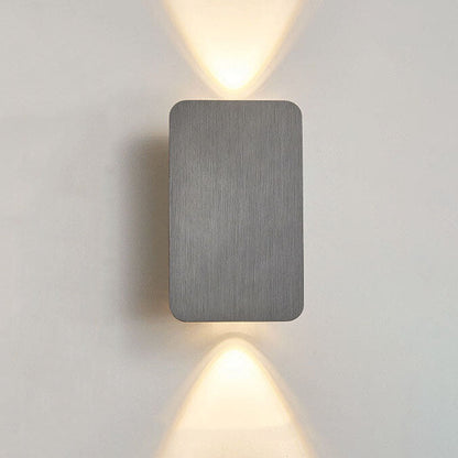 LED Wall Sconce Light Fixture - Nordic Minimalist Aluminum Rectangular 2-Light Panel for Modern Home Decor & Hallways