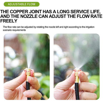 Drip Irrigation Kit | 360° Flexible Hose, Tool-Free Installation & Water-Saving for Flower Beds and Vegetable Gardens