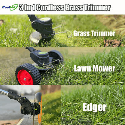 3 In 1 Cordless Grass Trimmer | Efficient, Lightweight & Adjustable for Easy Lawn Maintenance | Tools for garden