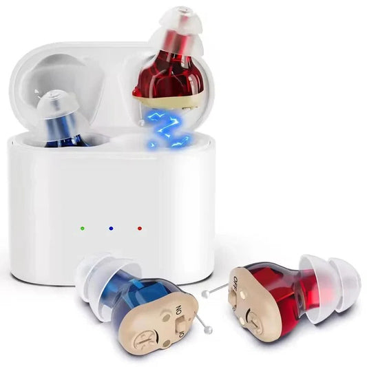 Invisible Rechargeable Digital Hearing Aids | Ergonomic Design with Noise Reduction for Mild to Moderate Hearing Loss