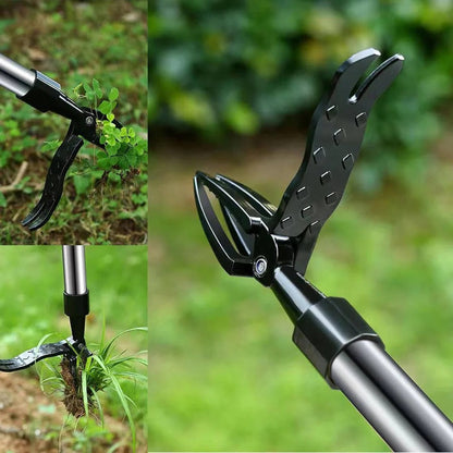 Stand Up Weed Puller Tool | Ergonomic Long Handle with 4 Claw Root Removal for Easy Gardening and Lawn Maintenance