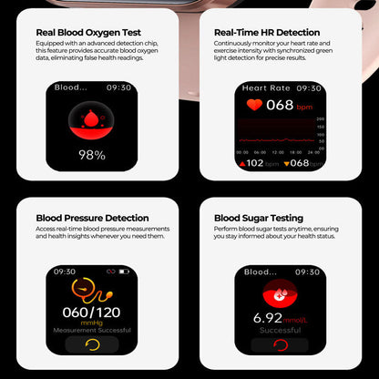 Non Invasive Blood Glucose Meter Smartwatch | 24/7 Health Monitoring & Motion Insights for Active Lifestyles