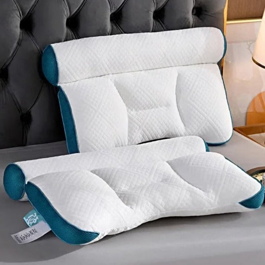 Ergonomic Goose Down Pillow, Cervical Support Comfort Down Pillow, Sleep Enhancing Pillow