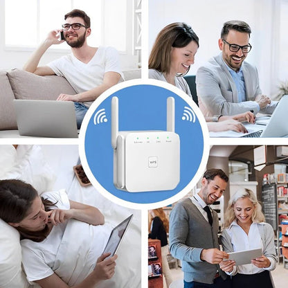 Long-Range WiFi Repeater | Dual Antenna, 300Mbps Speed & Ideal for Multi-Room Homes and Large Spaces
