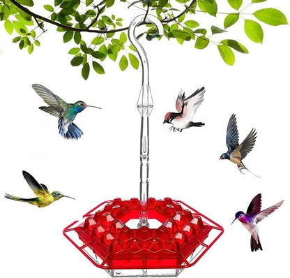 Ant Proof Hummingbird Feeder | UV-Resistant, Leak-Proof Design & 30 Feeding Ports for Outdoor Gardens
