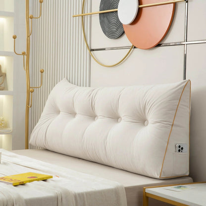 Ergonomic Wedge Pillow | Back & Neck Support with Removable Cover for Bed & Sofa Relaxation