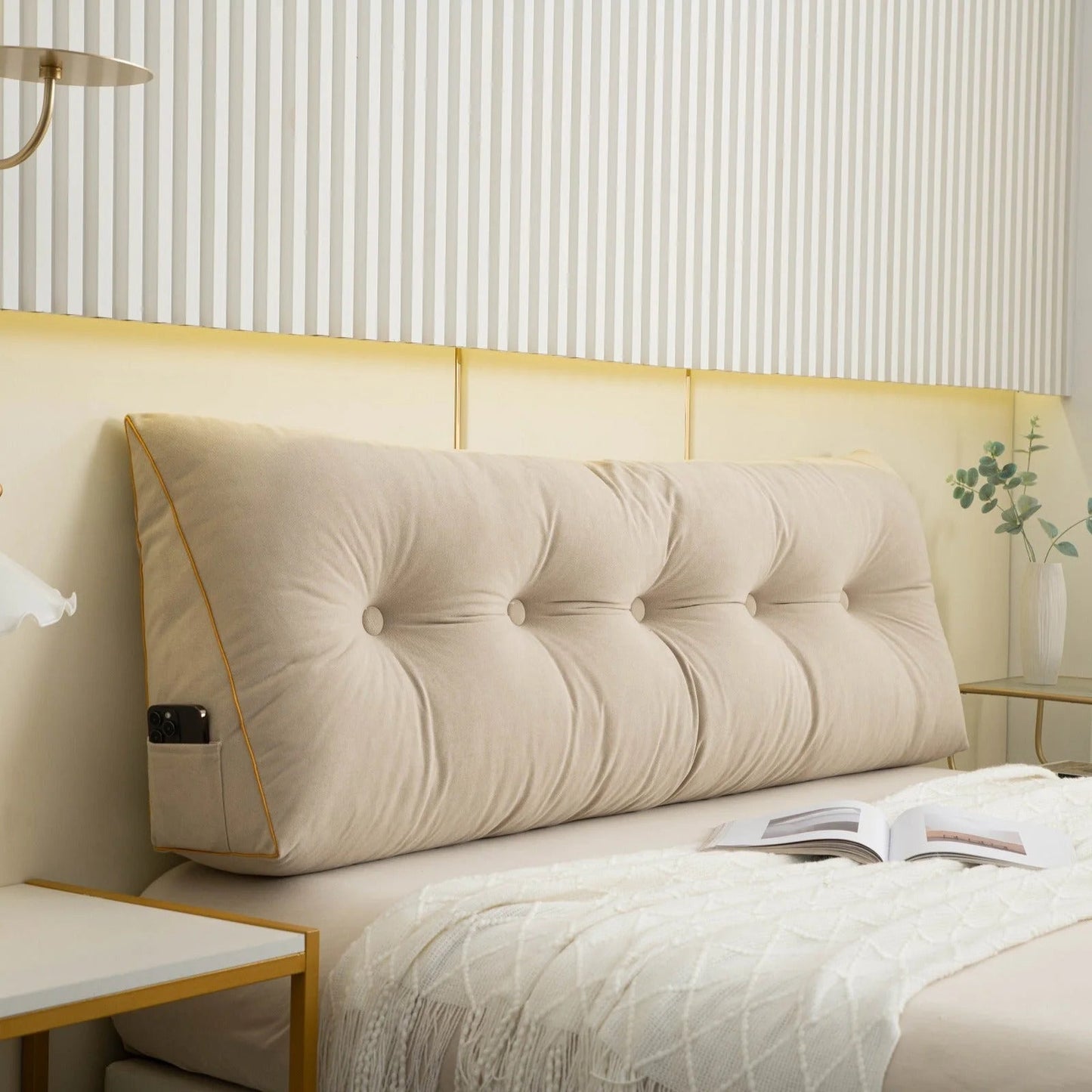 Ergonomic Wedge Pillow | Back & Neck Support with Removable Cover for Bed & Sofa Relaxation