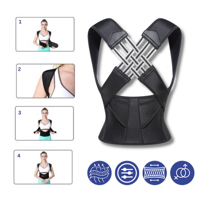 Posture Corrector for Men & Women - Adjustable Back Support Brace for Improved Posture & Pain Relief