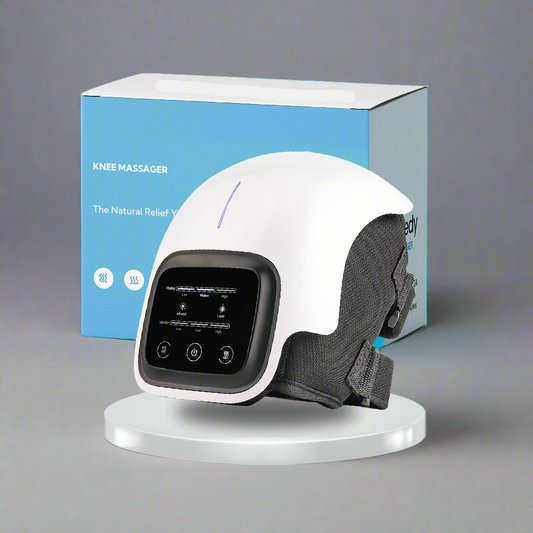Knee Massager | 4-in-1 Vibration, Heat & Laser Therapy for Knee Pain Relief & Swelling at Home