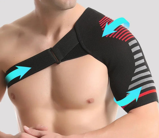 Shoulder Stabilizing Brace | Breathable Compression Support for Pain Relief & Recovery from Injuries - shoulder compression sleeve