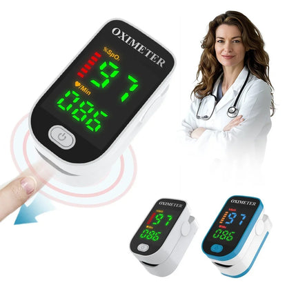 High-Precision Non-Invasive Blood Oxygen Monitor | Blood Glucose Meter | One-Button Operation, LED Display & Ideal for Diabetes Control in Home