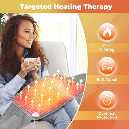 Heating Pad for Back – Portable Adjustable Heat Pad for Muscle & Joint Pain Relief