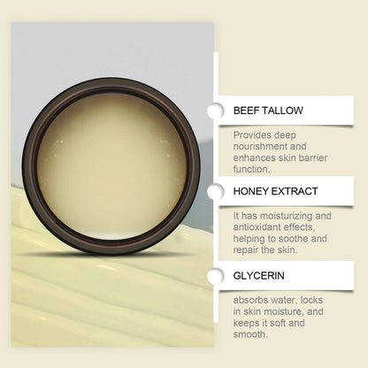 TallowLuxe™ Natural Beef Tallow for Skin, Face & Body Cream – Anti-Aging Beef Tallow Moisturizer Balm | Before and After Skincare Results for Damaged Skin