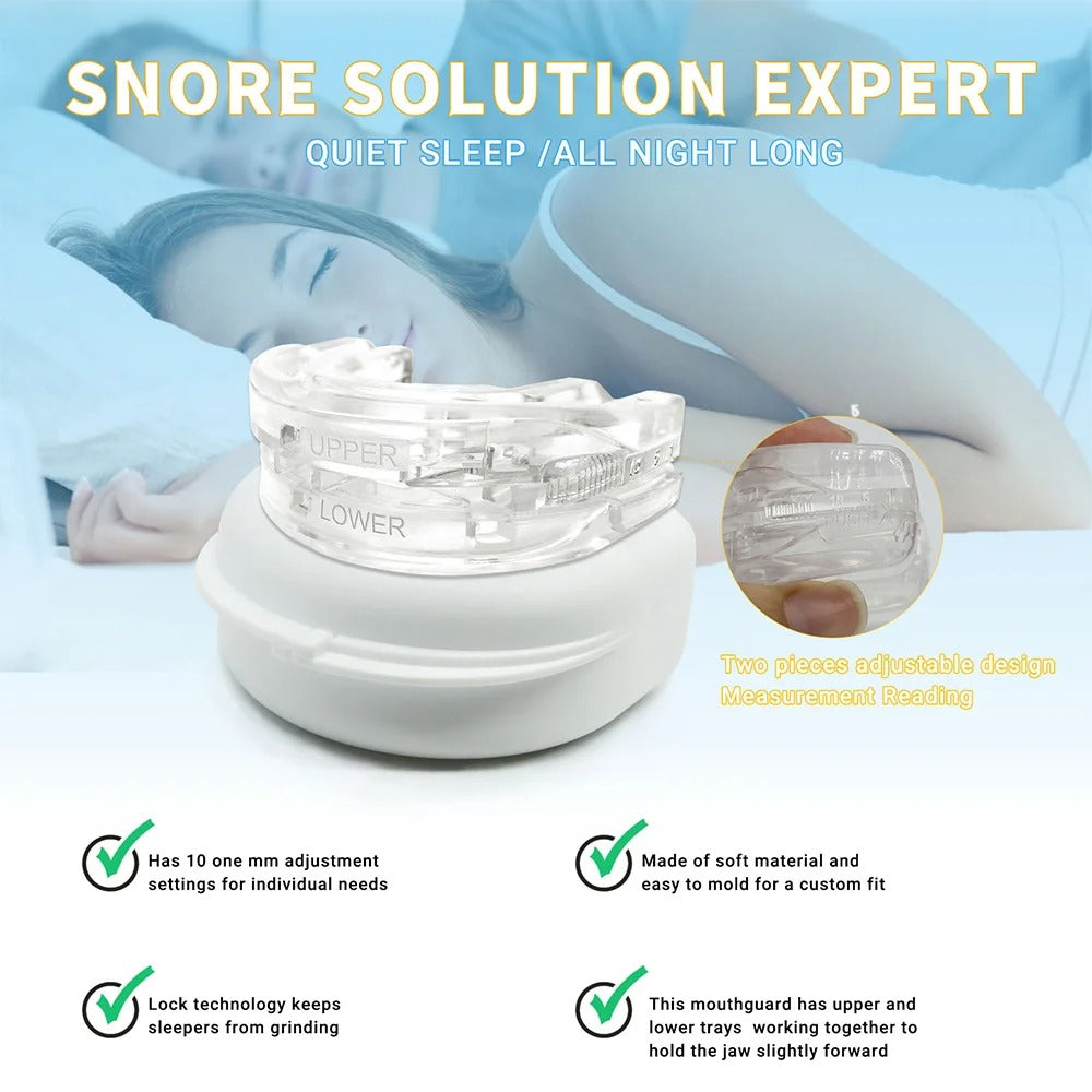 Snore Guard & Anti Snoring Mouthpiece | Sleep Apnea & Bruxism Mouth Guard – Effective Anti Snoring Device for Better Sleep
