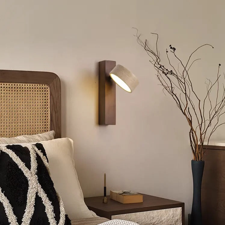 Travertine Duo Wall Light | Dimmable, Dual Light Setup & Ideal for Bedrooms and Living Areas