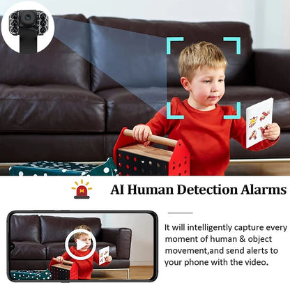 Nano 4K DIY WiFi Nanny Cam Kit | Ultra HD, Motion Activated & Concealed Body Hidden Security Cameras for Home Surveillance