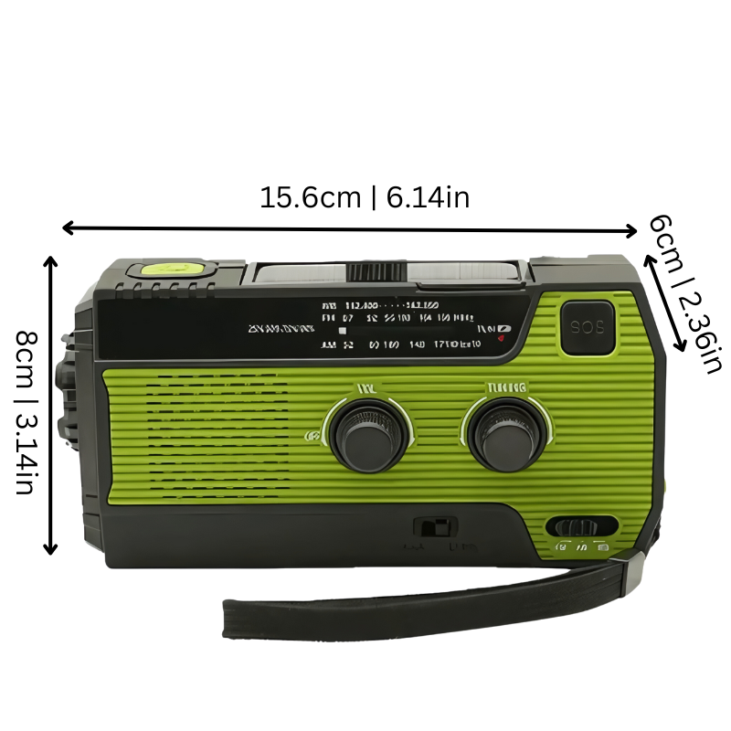 All-In-One Emergency Radio | 4000mAh Battery, Flashlight & Phone Charger for Outdoor Adventures and Emergency Preparedness
