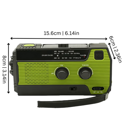 All-In-One Emergency Radio | 4000mAh Battery, Flashlight & Phone Charger for Outdoor Adventures and Emergency Preparedness
