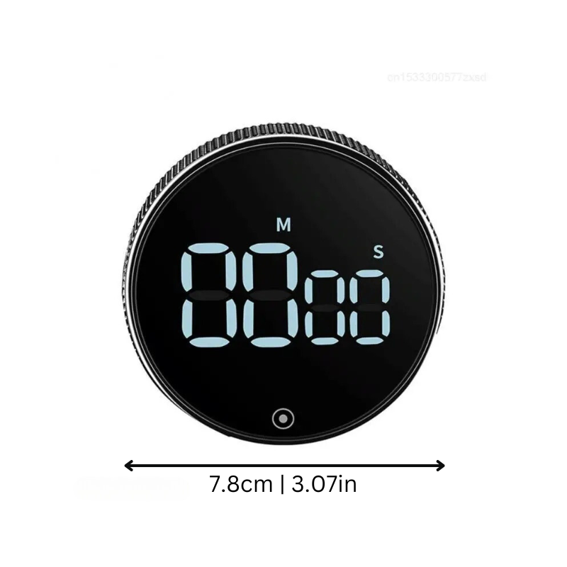 Kitchen Timer | Large LED Display, One-Twist Operation & 3-Level Adjustable Alarm for Cooking and Study Sessions