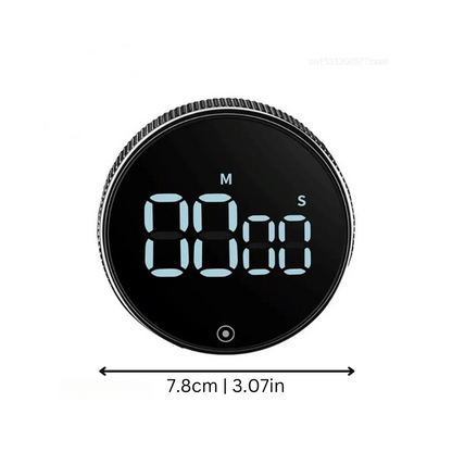 Kitchen Timer | Large LED Display, One-Twist Operation & 3-Level Adjustable Alarm for Cooking and Study Sessions