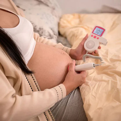 Fetal Heart Rate Monitor for Pregnancy - Doppler Device for Detecting Baby's Heartbeat at Home