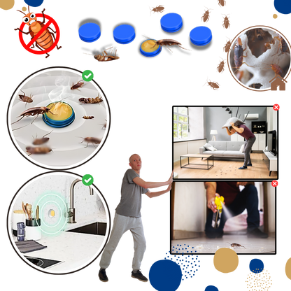 Odorless Cockroach Traps | Slow-Acting, Hands-Free Gel Bait for Hygienic Pest Control in Kitchens & Living Spaces