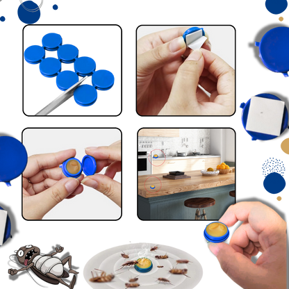 Odorless Cockroach Traps | Slow-Acting, Hands-Free Gel Bait for Hygienic Pest Control in Kitchens & Living Spaces