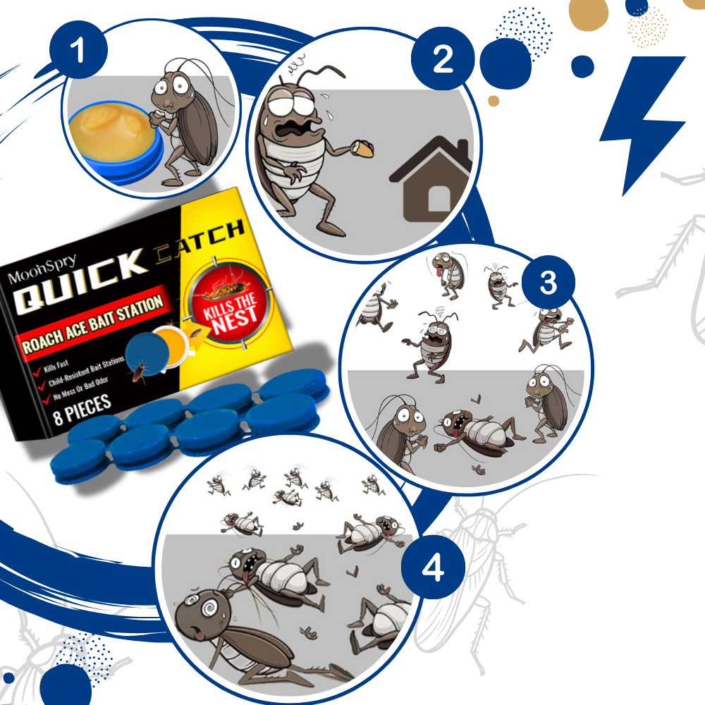 Odorless Cockroach Traps | Slow-Acting, Hands-Free Gel Bait for Hygienic Pest Control in Kitchens & Living Spaces