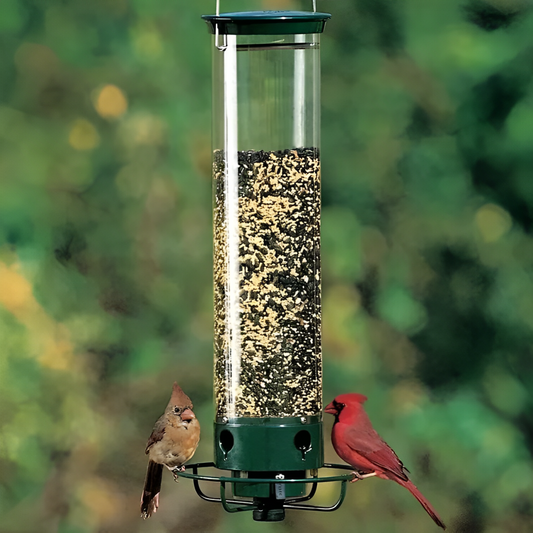 Squirrel-Proof Bird Feeder with Spinning Mechanism and 5 lb Seed Capacity for Wild Birds in Backyard Gardens