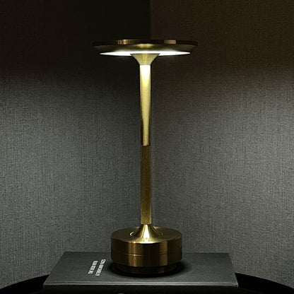 Cordless Metallic Table Lamp | Dimmable, Water-Resistant & Adjustable Light for Indoor and Outdoor Use