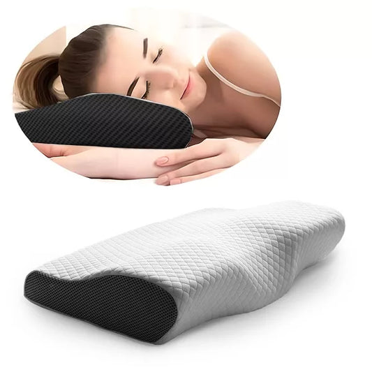 Orthopedic Memory Foam Pillow for Neck Pain Relief - Contoured Design for Sleep Comfort and Support