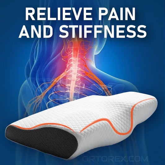 Orthopedic Memory Foam Pillow for Neck Pain Relief - Contoured Design for Sleep Comfort and Support
