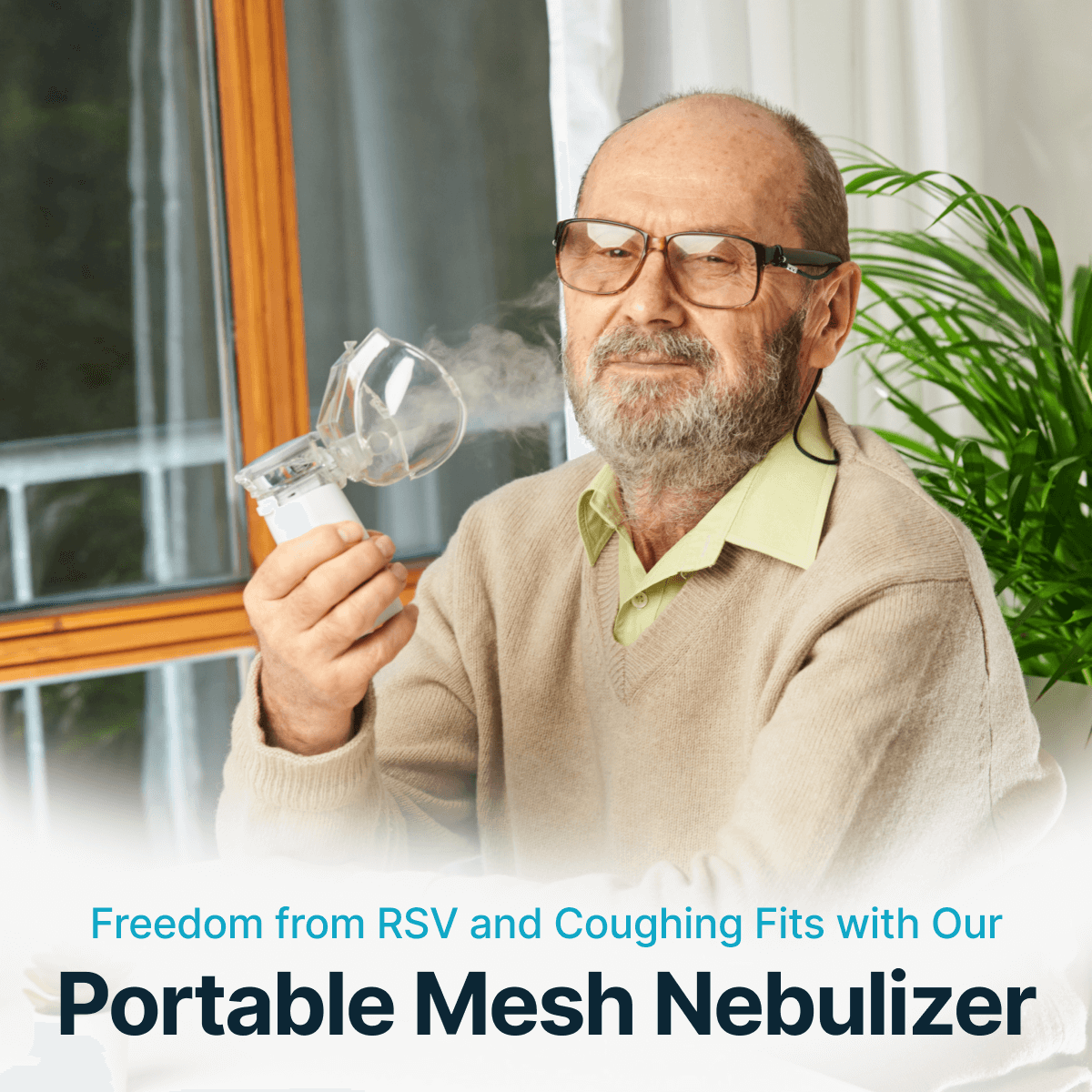 Portable Mesh Nebulizer for Cough | Compact, Rechargeable & Easy to Use for Respiratory Relief in Infants and Adults