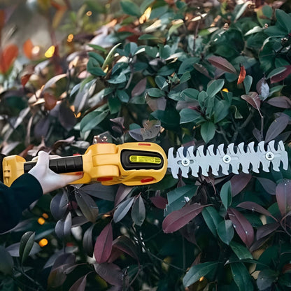 Cordless Hedge & Shrub Trimmer | 2-in-1 Cutting Heads, Lightweight & Ergonomic for Effortless Garden Maintenance