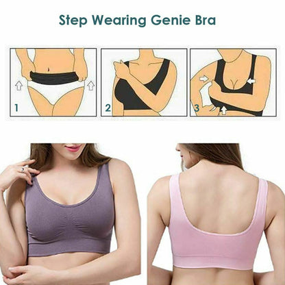 Set of 3 Dream By Genie Bra l Improved Comfortable Seamless Bra