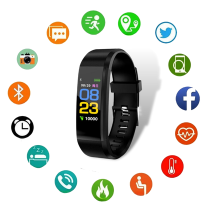 Step Counter Watch for Seniors | Smart Bracelet Easy-to-Read Display, Health Tracking & Long Battery Smartwatch