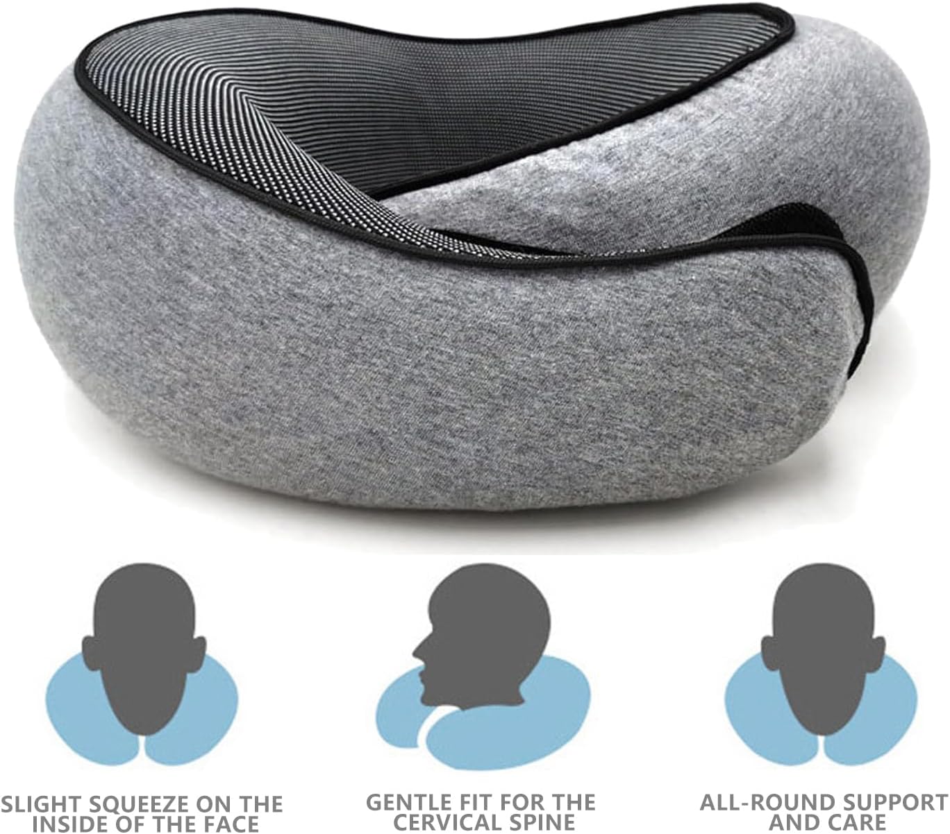 Snail Style Memory Foam Travel Neck Pillow | Ergonomic, Adjustable Support for Long Flights & Road Trips