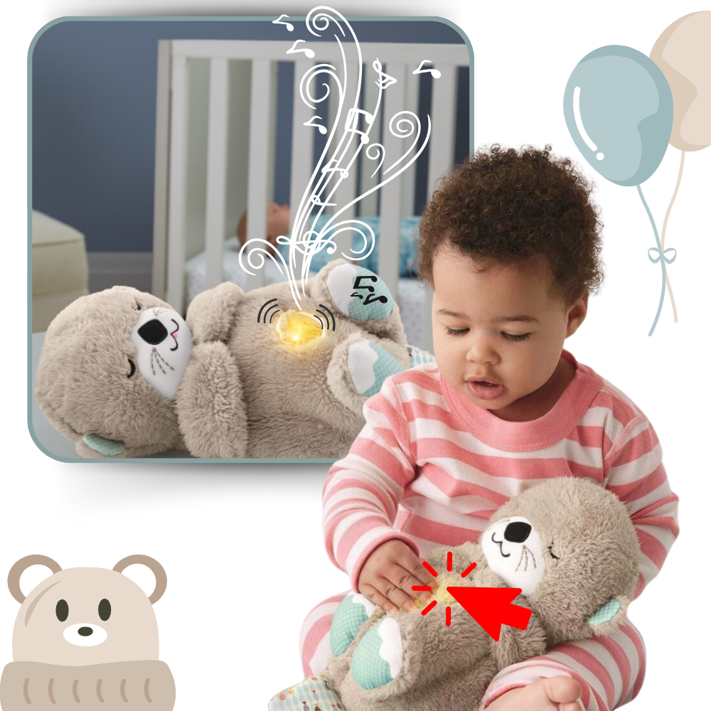 Soothing Otter Plush Toy for Infants - Soft Sensory Stuffed Animal for Comfort and Relaxation