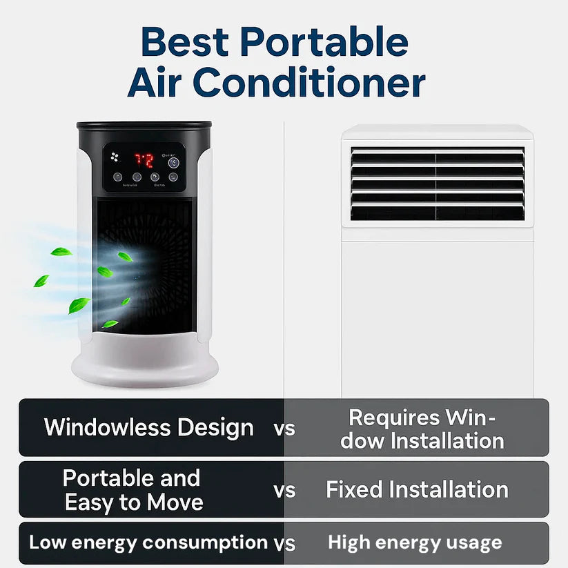 Portable Air Conditioner | Windowless, Energy Efficient & Ideal for Home Office and Dormitory Use