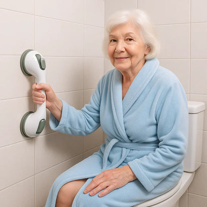 Grab Handles for the Elderly | Suction Grab Bar for Bathroom & Shower | Toilet Aids for Seniors | No-Drilling Safety Rail