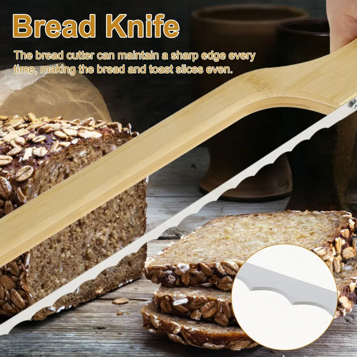 Bread Knife | BreadCut – The Ultimate Bread Knife for Smooth, Clean Cuts & Easy Knife in Bread Precision