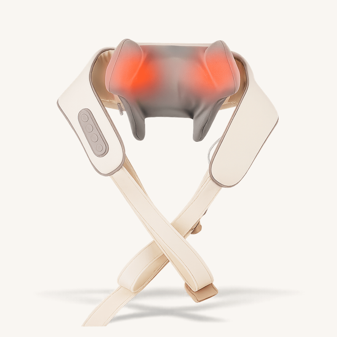 Neck, Back & Shoulder Massager with Heat | Cordless & Rechargeable Deep Kneading | Hands-Free Design