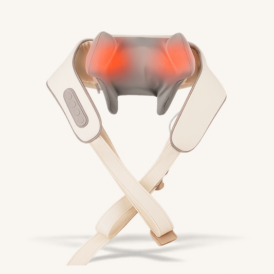 Neck, Back & Shoulder Massager with Heat | Cordless & Rechargeable Deep Kneading | Hands-Free Design