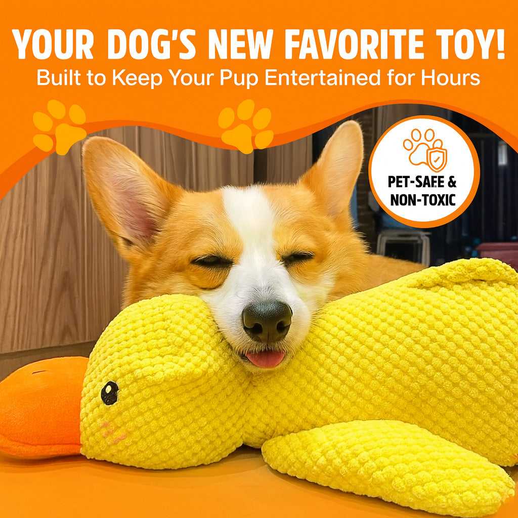 Durable Duck Dog Toy | Heavy Chewing, Bite Resistant & Quacking Sound for High Energy Dogs