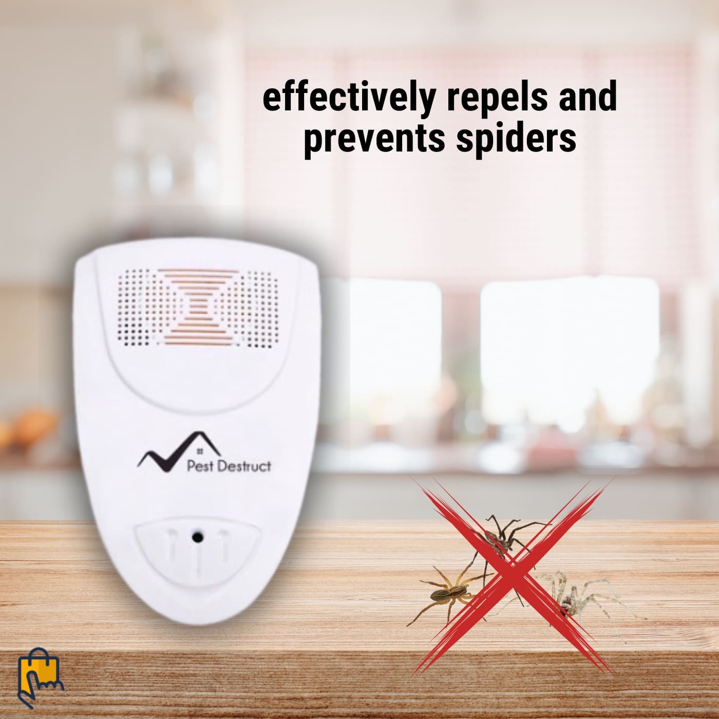 Ultrasonic Spider Repeller | 100% Safe for Children & Pets, Covers 800 Sq Ft for Home Use