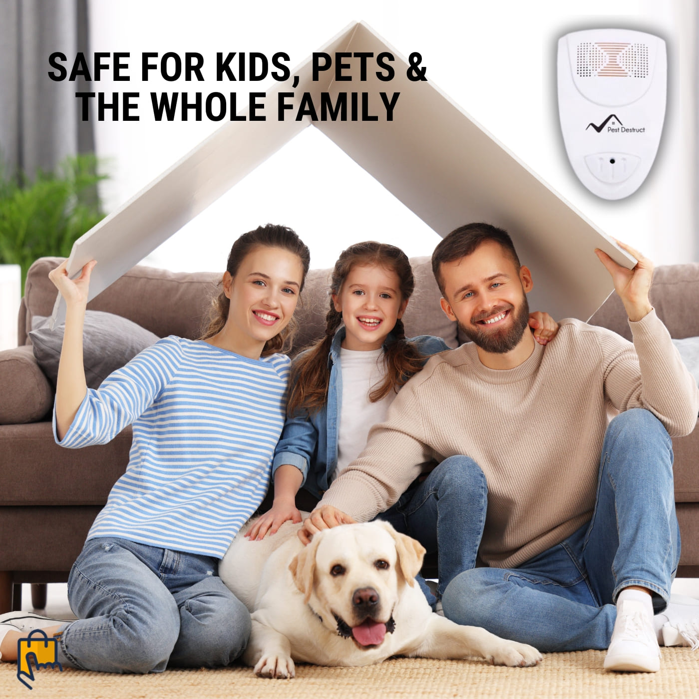 Ultrasonic Spider Repeller | 100% Safe for Children & Pets, Covers 800 Sq Ft for Home Use